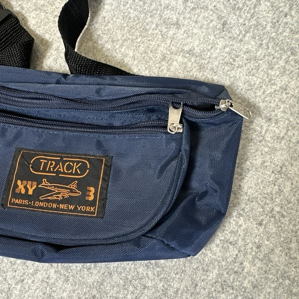 Vintage Fanny Pack‎ Track XY 3 Paris London NY Blue Retro NWOT